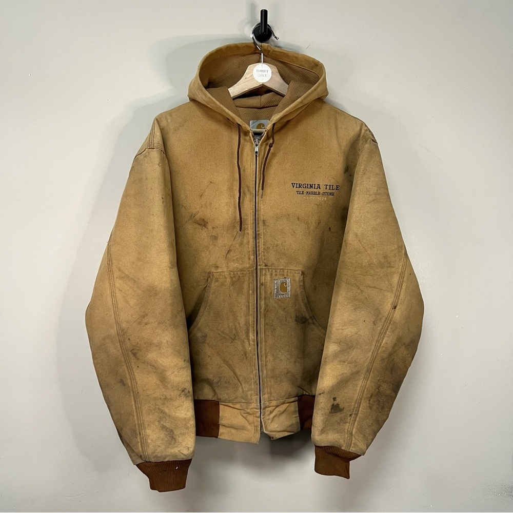 Carhartt Brown Hooded Work Jacket